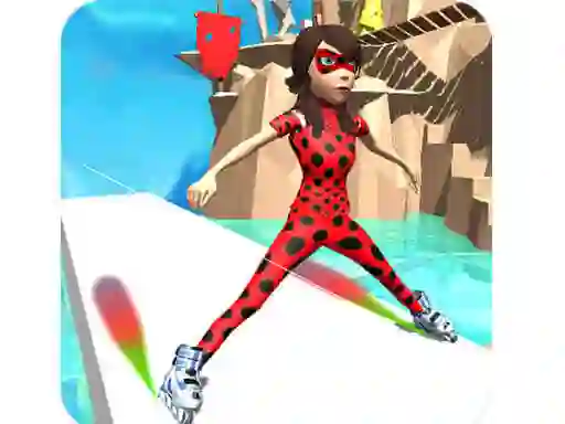 Ladybug Skating Sky Up  — free online game
