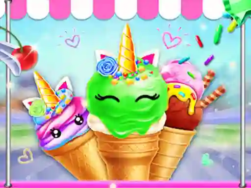 Unicorn Ice Cream Corn Maker  — jogo online grátis