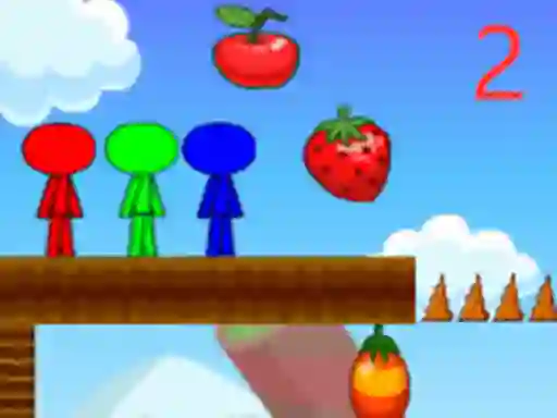 Stickman Bros In Fruit Island 2 — joc online gratuit