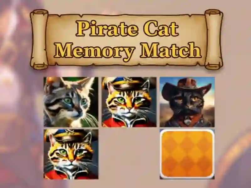 Pirate Cat Memory Match — free online game