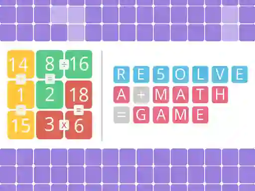 Peli RESOLVE a math game verkossa