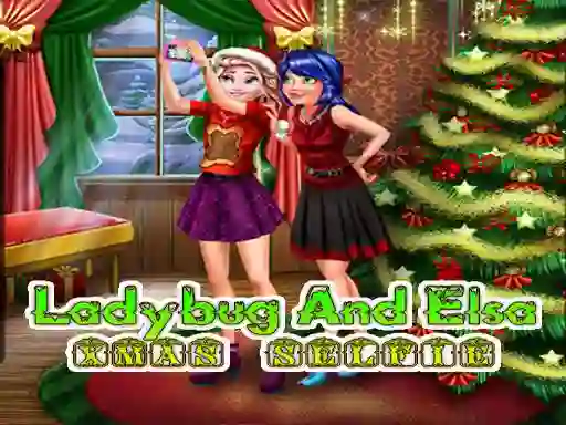 Ladybug And Elsa Xmas Selfie — free online game