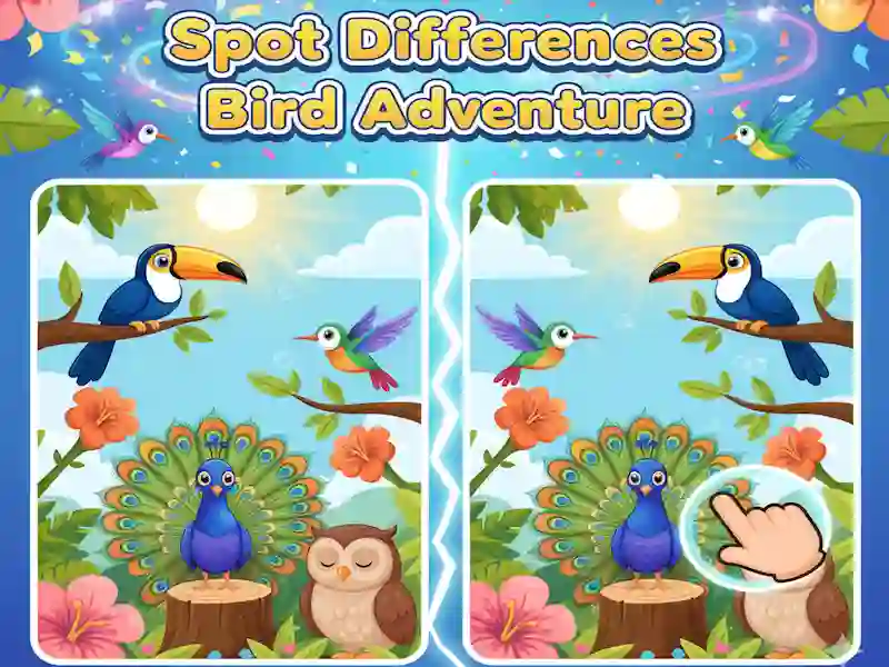 Spot Differences Bird Adventure — free online game