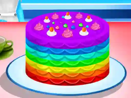 Cooking Rainbow Cake — bezmaksas tiešsaistes spēle
