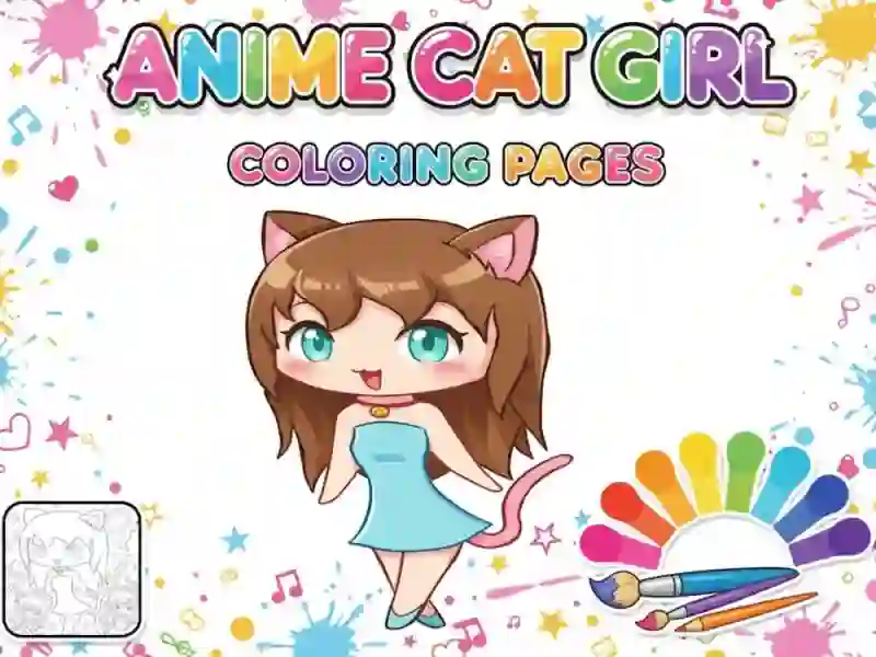 Anime Cat Girl Coloring Pages — free online game