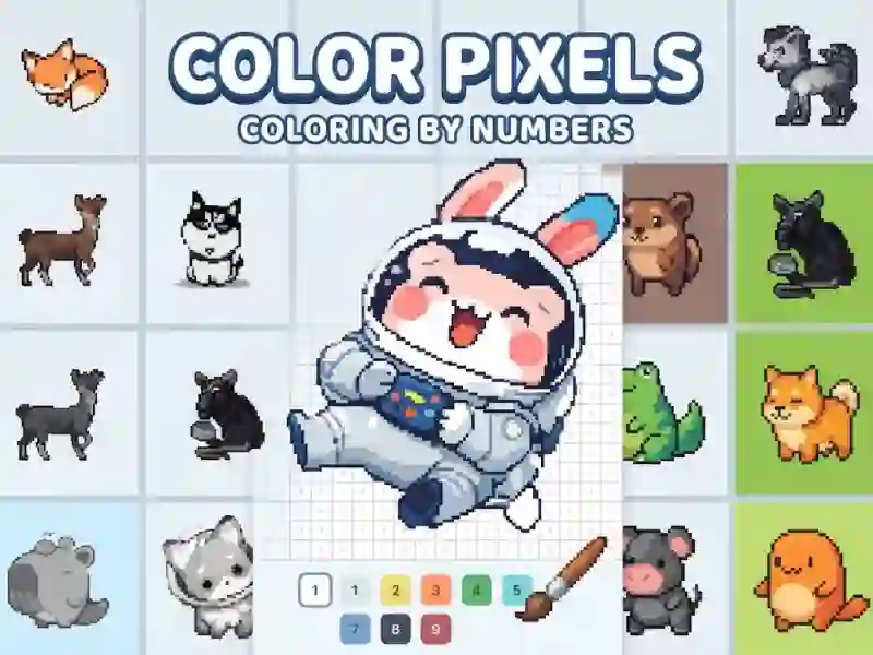 Color Pixels Coloring By Numbers — free online game