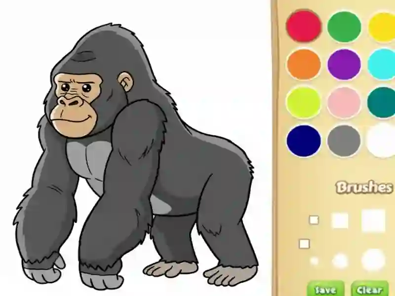 Gorilla Coloring Book for Kids — free online game