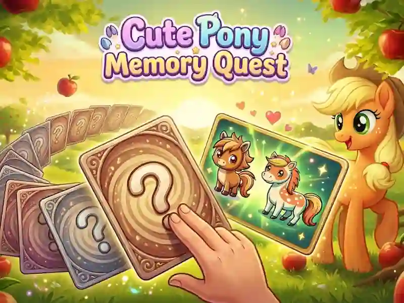 Cute Pony Memory Quest — free online game