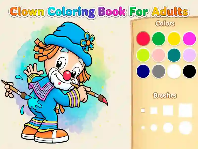 Clown Coloring Book For Adults — free online game