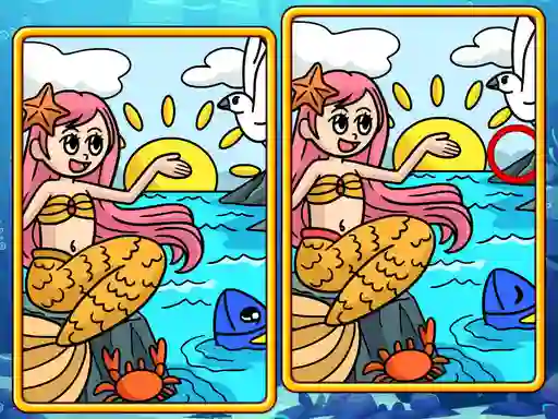 Mermaids Spot The Differences — free online game