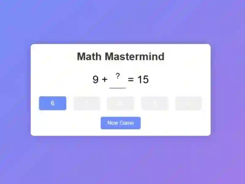 Math Mastermind — free online game