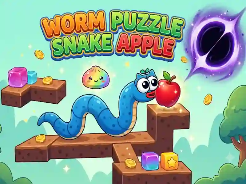 Worm Puzzle Snake Apple — free online game