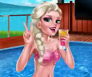 Ice Queen Pool Day — jogo online grátis