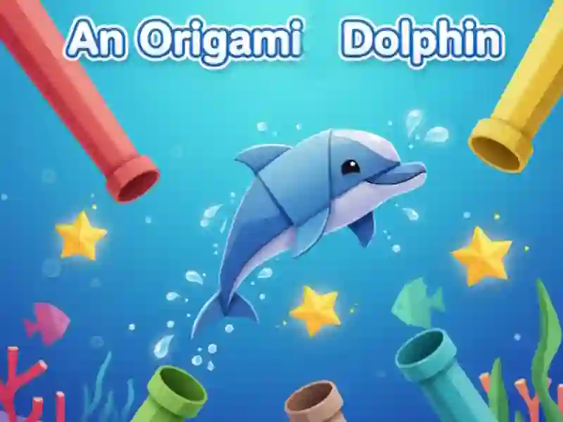 An origami dolphin — free online game