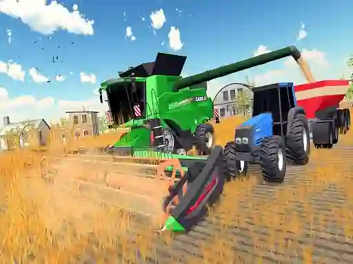 Real Village Tractor Farming Simulator 2020 — bezmaksas tiešsaistes spēle