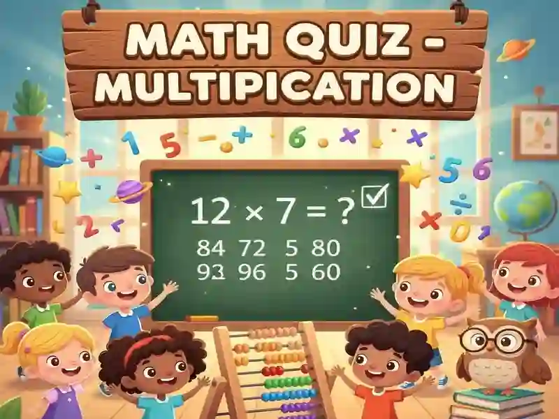 Math Quiz - Multiplication — free online game