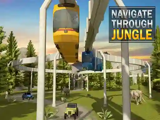 Elevated Train Driving Simulator Sky Tram Driver — nemokamas žaidimas internete
