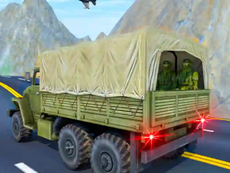 Transport Army vehicle truck driving — free online game