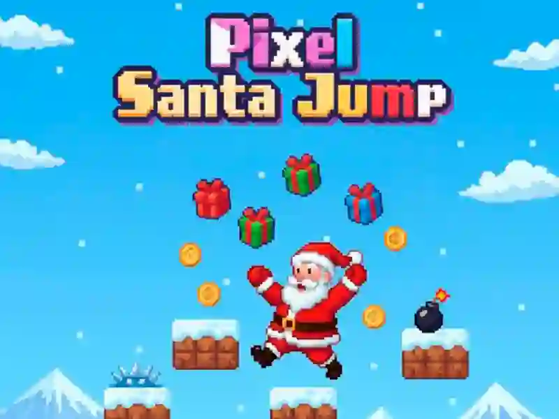 Pixel Santa Jump — free online game