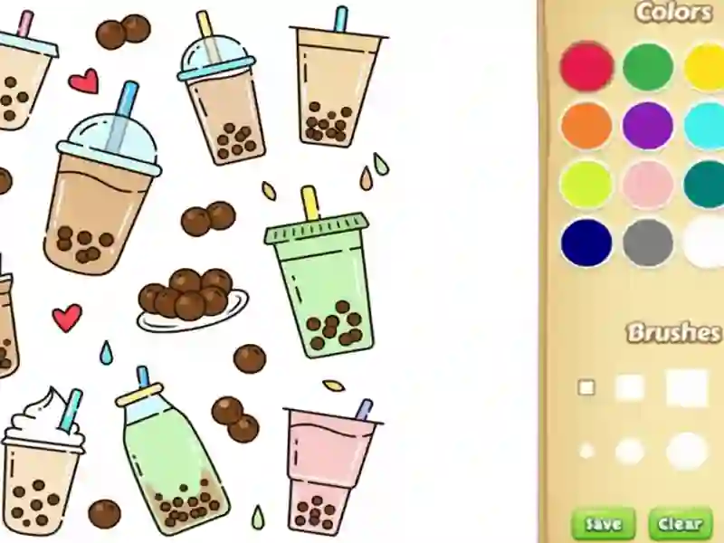 Cute Boba Coloring Book for Kids — free online game