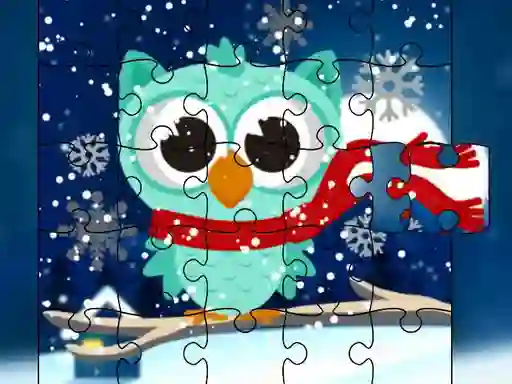 Winter Snowy Owls Jigsaw — free online game