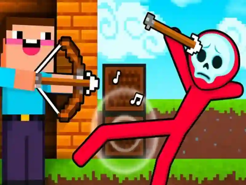Noob Archer vs Stickman Zombie — free online game