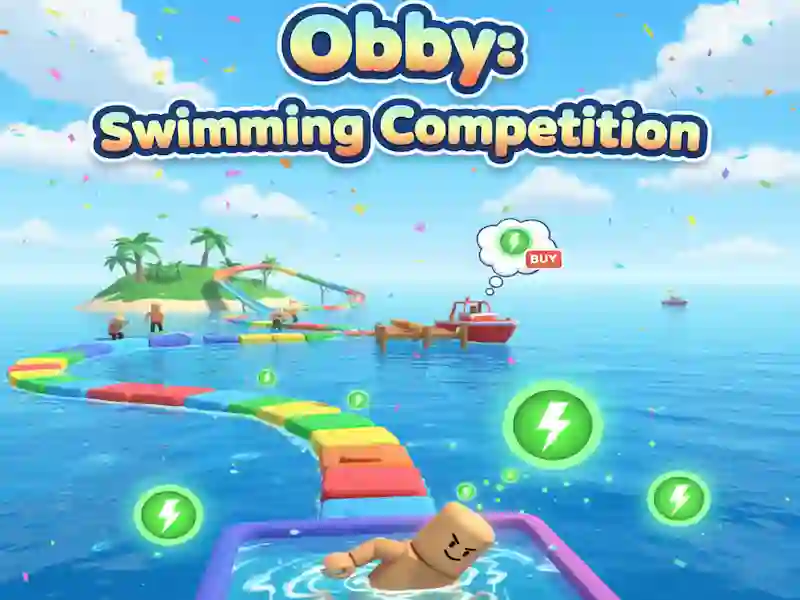 Cluiche Obby: Swimming competition ar líne