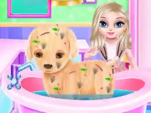 Baby Elsa Puppy Surgery — free online game