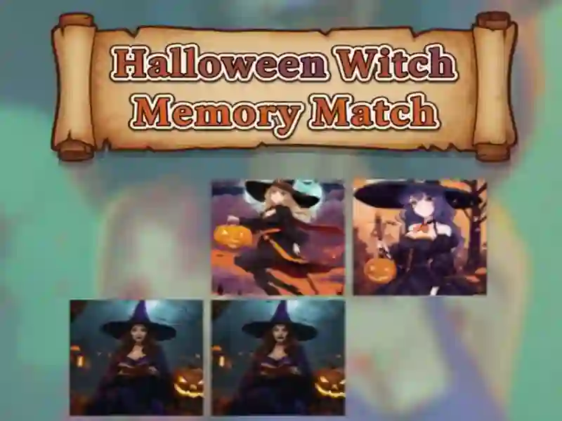 Halloween Witch Memory Match — free online game