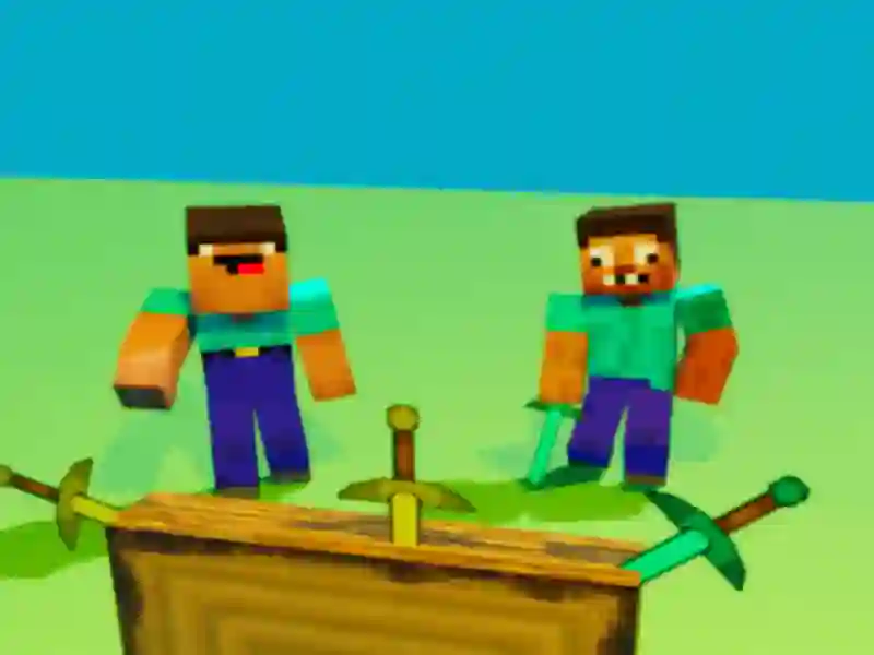 Noob vs Pro But Knife Hit Minecraft — free online game