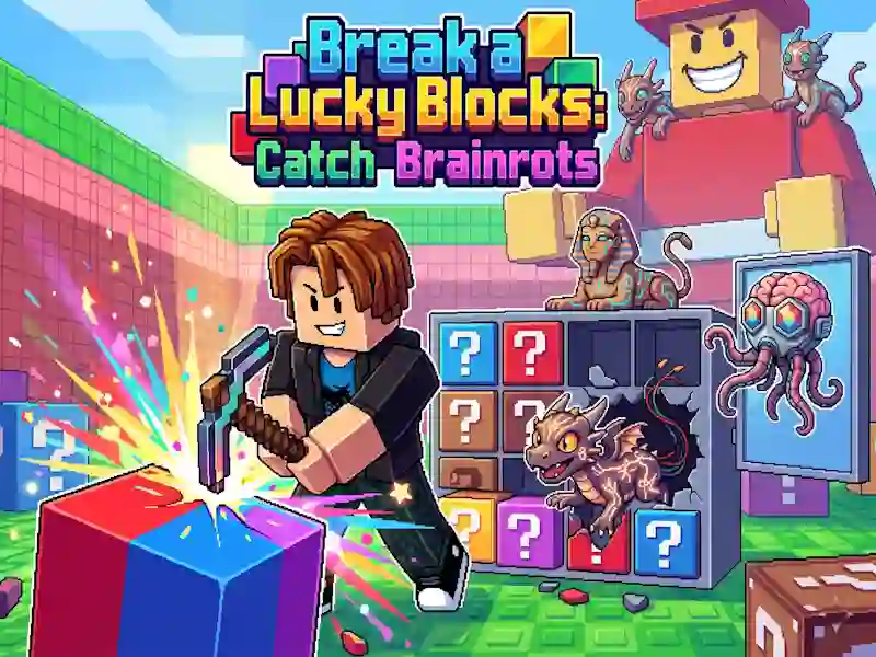 Break a Lucky Blocks: Catch Brainrots — free online game