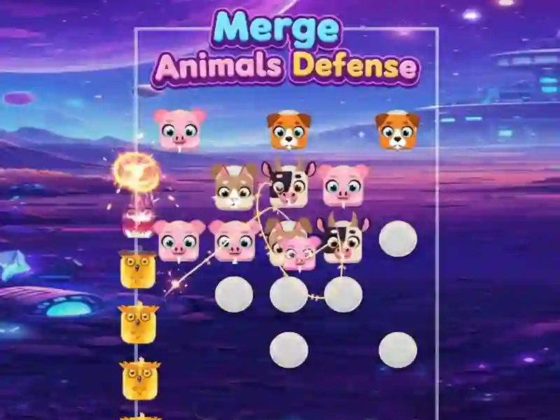 Peli Merge Animals Defence verkossa