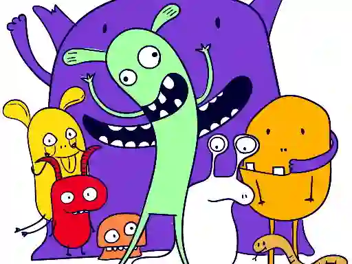 Cute Little Monsters Jigsaw — free online game