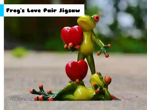 Frog's Love Pair Jigsaw — free online game