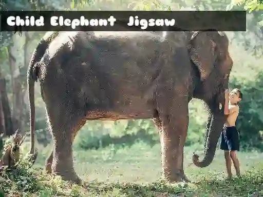 Child Elephant Jigsaw — free online game