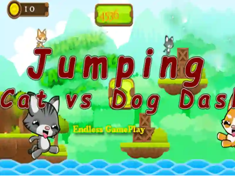 Lojë Jumping Cat Vs Dog në internet
