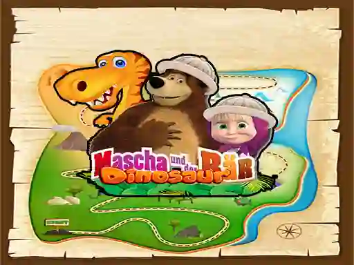 游戏Masha and The Bear dinosaur在线