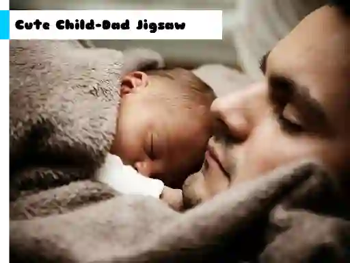 Cute Child-Dad Jigsaw — free online game