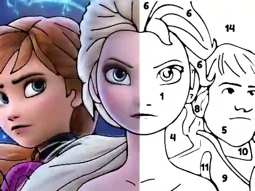 Color By Number With Frozen II — free online game