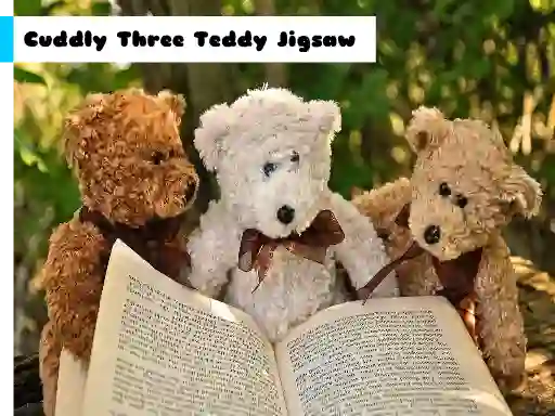 Cuddly Three Teddy Jigsaw — bezmaksas tiešsaistes spēle