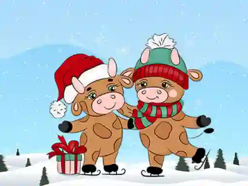 Spill Cute Christmas Bull Difference online