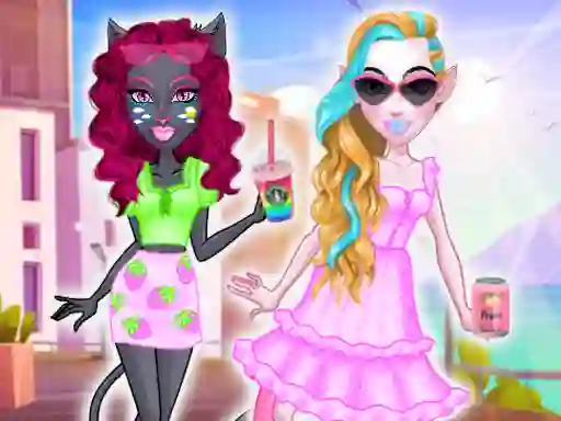 Mchezo Monster Girls Summer Vacation online