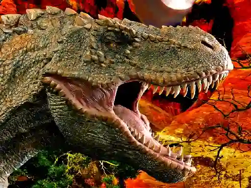 Permainan T-Rex Dinosaur Jigsaw talian