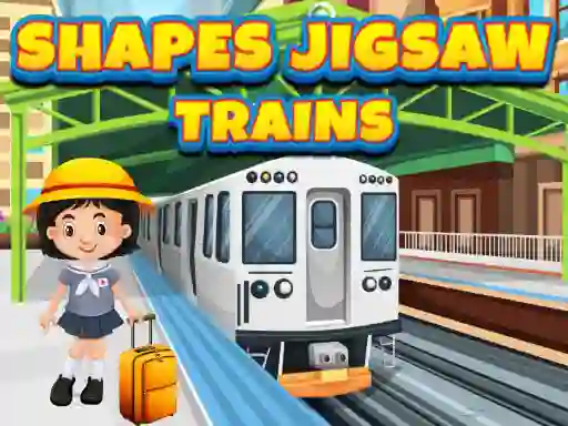 Shapes jigsaw trains — free online game