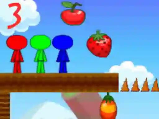 Stickman Bros In Fruit Island 3 — joc online gratuit