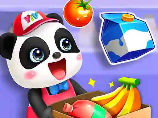 Cluiche Cute Panda Supermarket ar líne