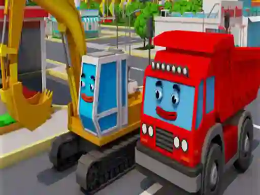Trucks & Digger Jigsaw  — free online game