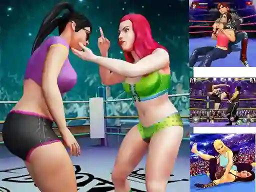 Real women wrestling Ring fighting — free online game
