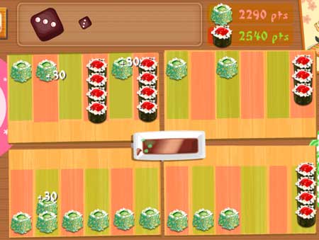 Игра Нарды суши. Скриншот 4