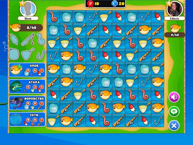 Игра Рыбные дуэли. Скриншот 3 Игра Рыбные дуэли. Скриншот 3